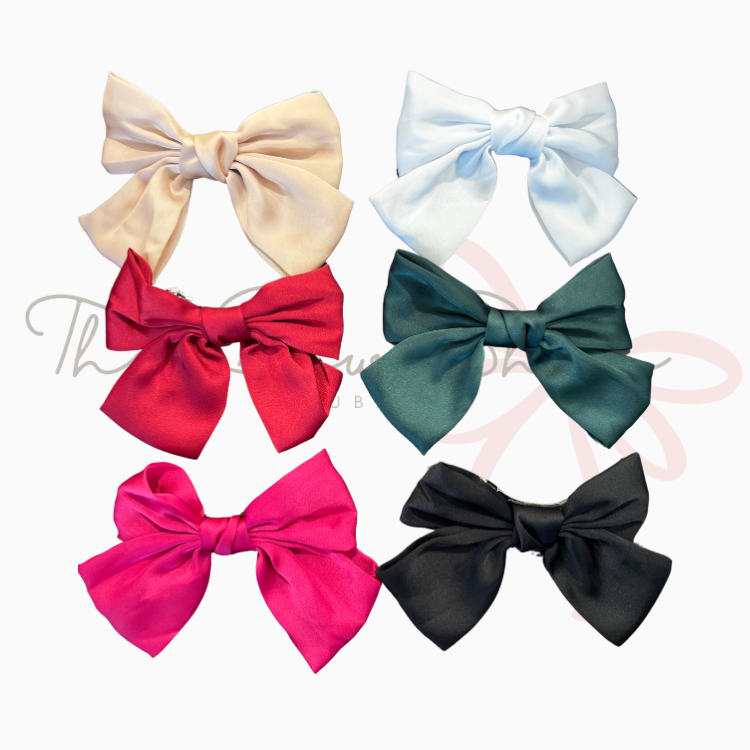 Large Satin Clip Bows